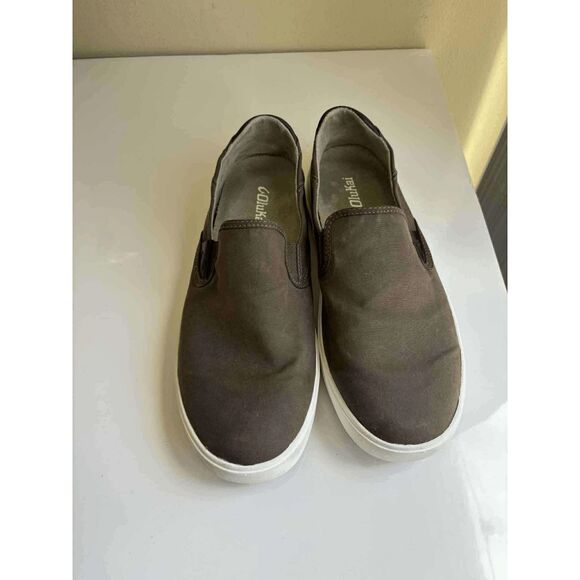 Olukai Lae'ahi Canvas Style Slip On in Brown Mens Size 10 - Picture 2 of 7